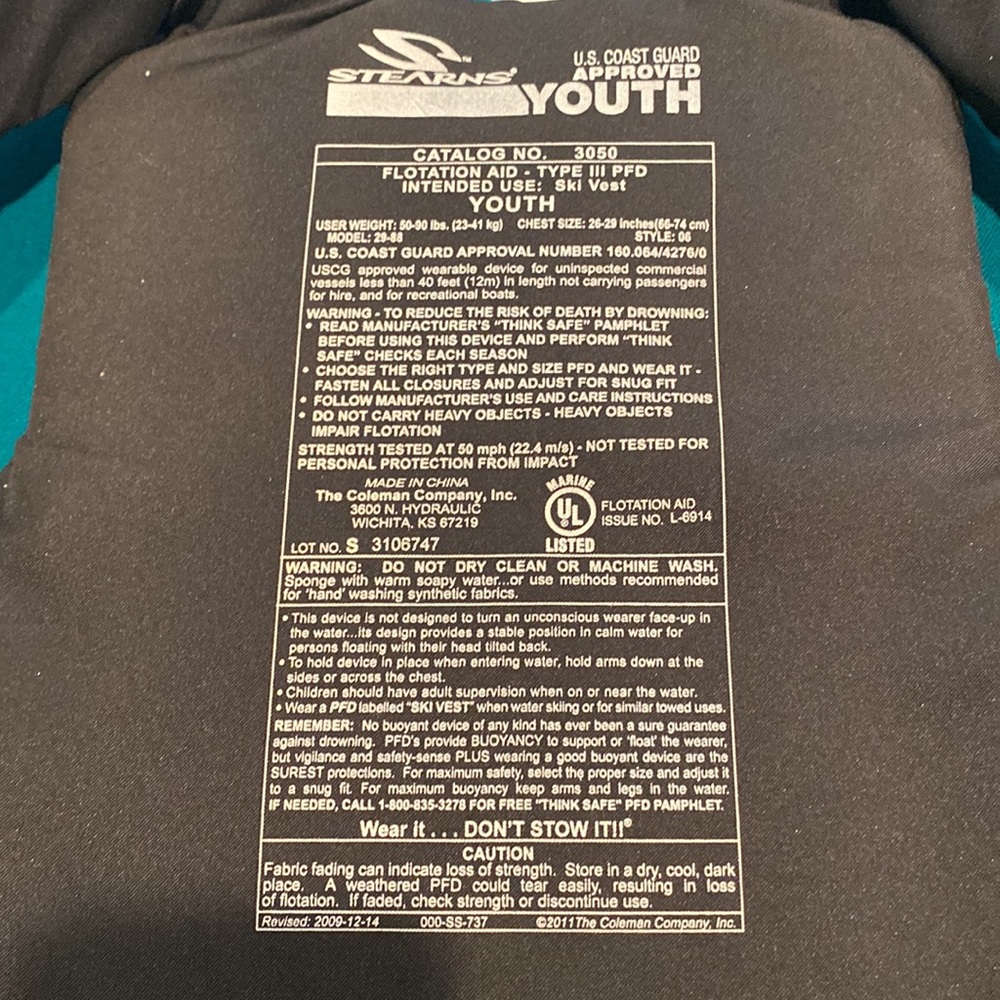 Steans Life Jacket - Picture 5 of 7